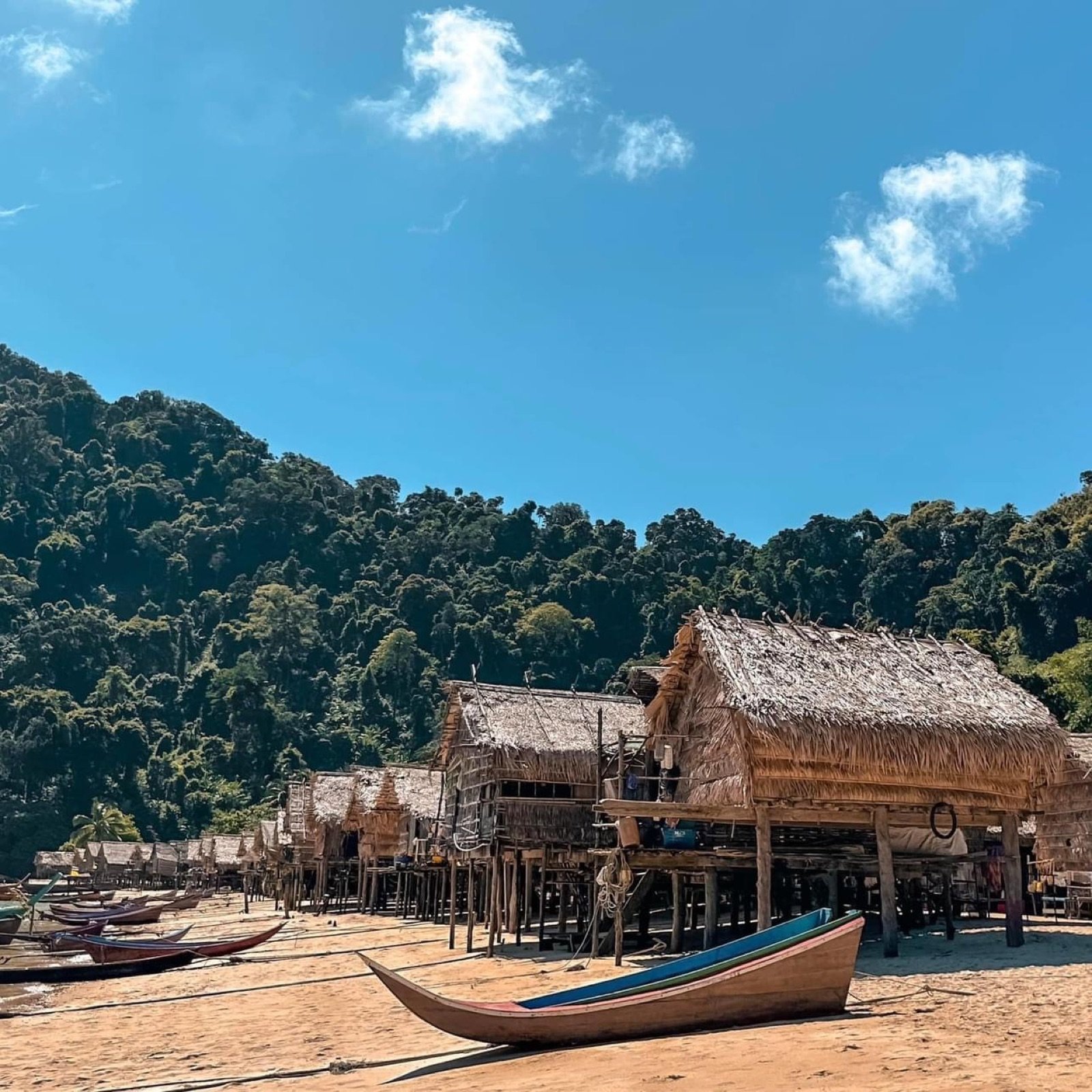 Moken community village at the Surin Islands